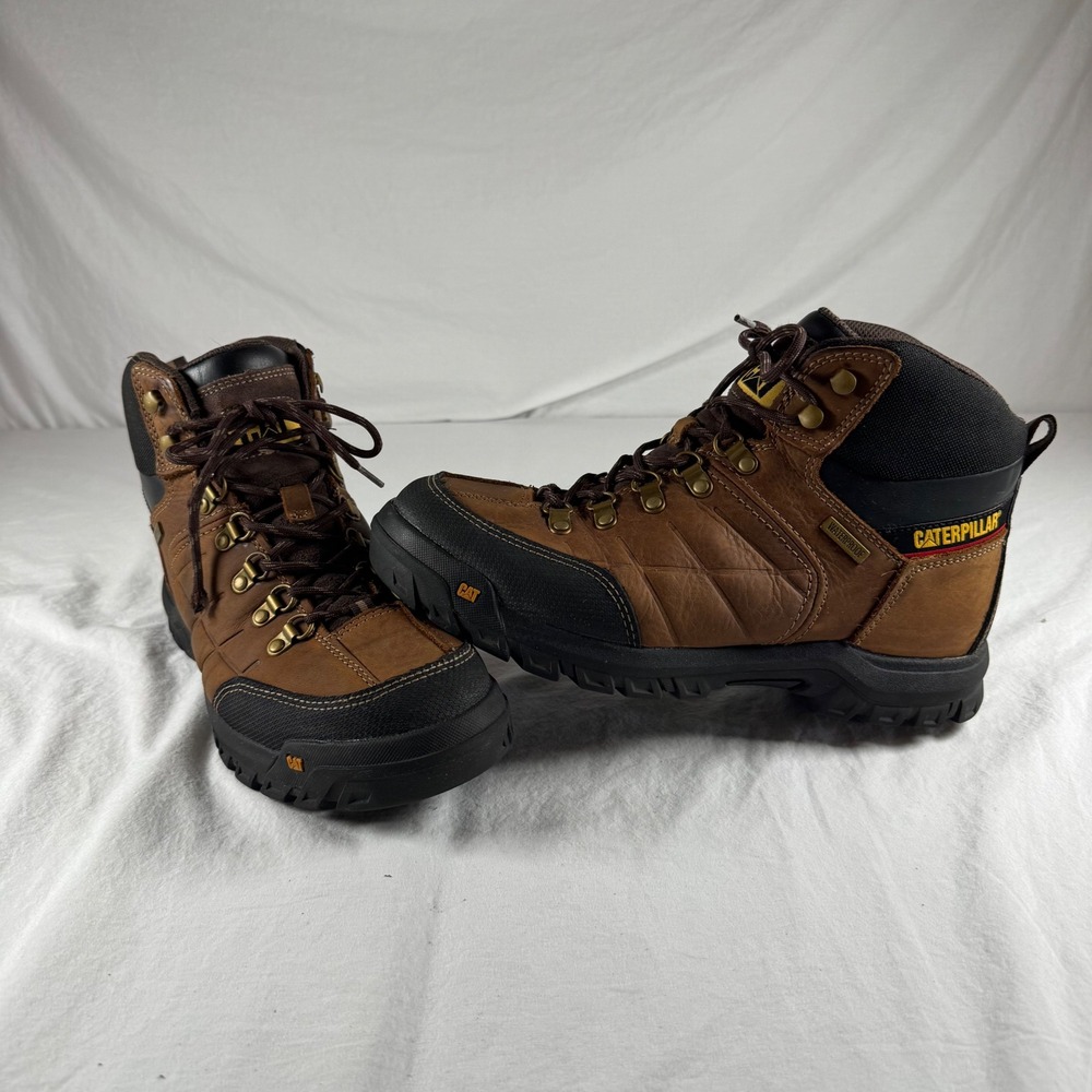 Caterpillar Men's Threshold Size 11.5 Brown Waterproof EH Leather Work Boots